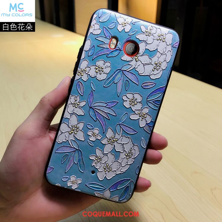 Étui Htc U11 Silicone Dessin Animé Gaufrage, Coque Htc U11 Incassable Délavé En Daim