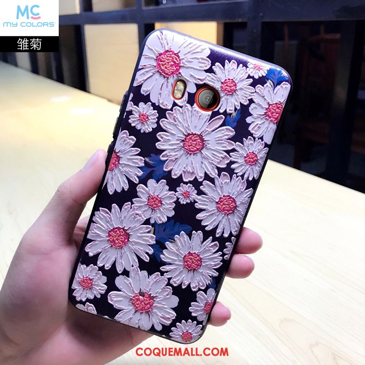 Étui Htc U11 Silicone Dessin Animé Gaufrage, Coque Htc U11 Incassable Délavé En Daim