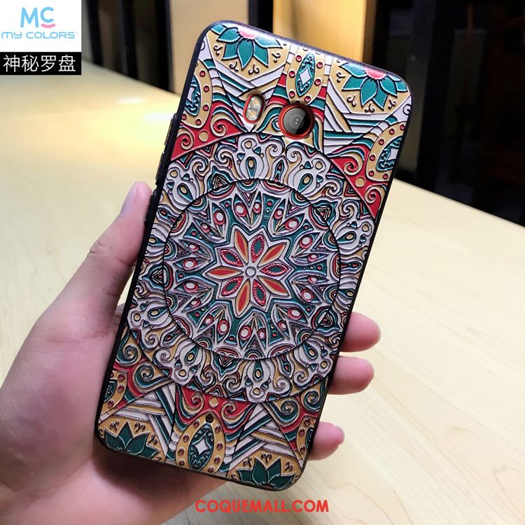 Étui Htc U11 Silicone Dessin Animé Gaufrage, Coque Htc U11 Incassable Délavé En Daim