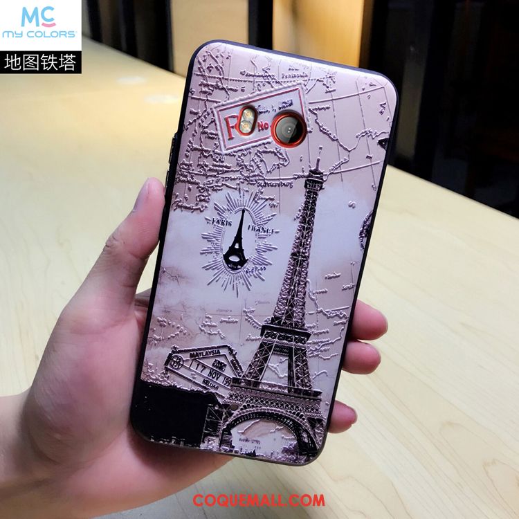 Étui Htc U11 Silicone Dessin Animé Gaufrage, Coque Htc U11 Incassable Délavé En Daim