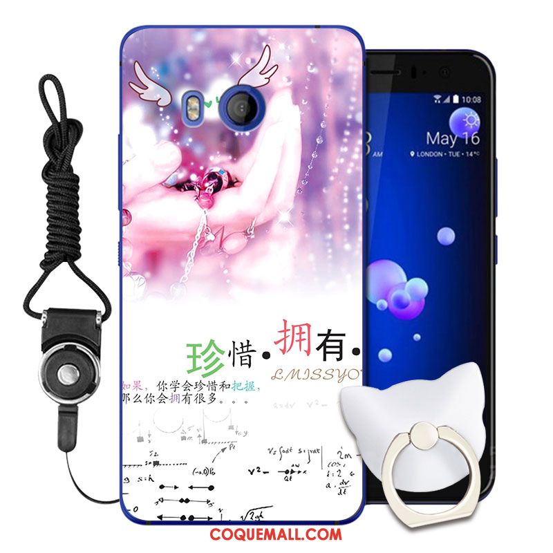Étui Htc U11 Silicone Violet Protection, Coque Htc U11 Téléphone Portable Dessin Animé