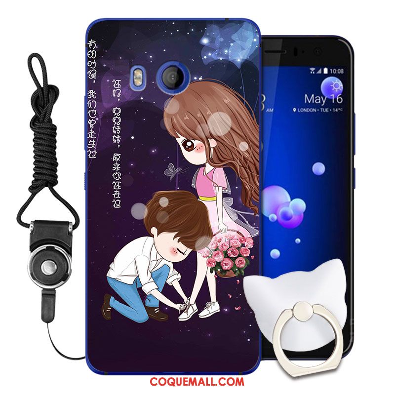 Étui Htc U11 Silicone Violet Protection, Coque Htc U11 Téléphone Portable Dessin Animé