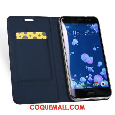 Étui Htc U11 Téléphone Portable Incassable Étui En Cuir, Coque Htc U11 Très Mince Fluide Doux