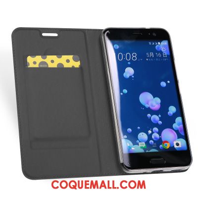 Étui Htc U11 Téléphone Portable Incassable Étui En Cuir, Coque Htc U11 Très Mince Fluide Doux