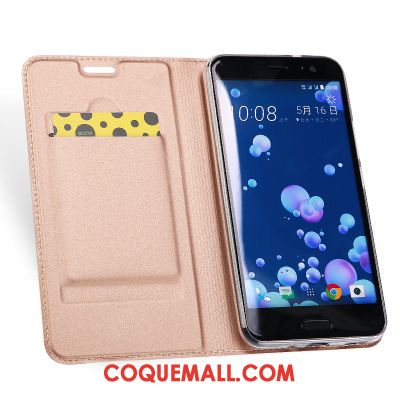 Étui Htc U11 Téléphone Portable Incassable Étui En Cuir, Coque Htc U11 Très Mince Fluide Doux