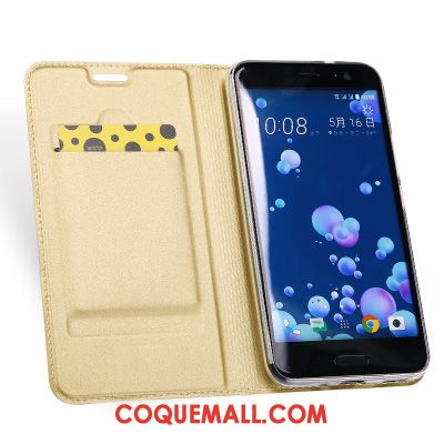 Étui Htc U11 Téléphone Portable Incassable Étui En Cuir, Coque Htc U11 Très Mince Fluide Doux