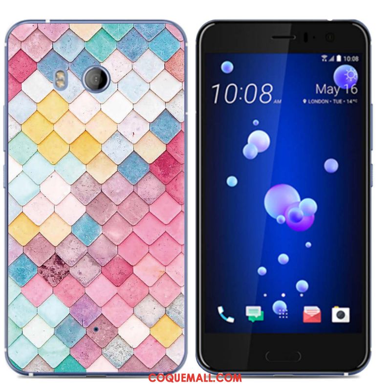 Étui Htc U11 Téléphone Portable Multicolore Créatif, Coque Htc U11 Dessin Animé Peinture