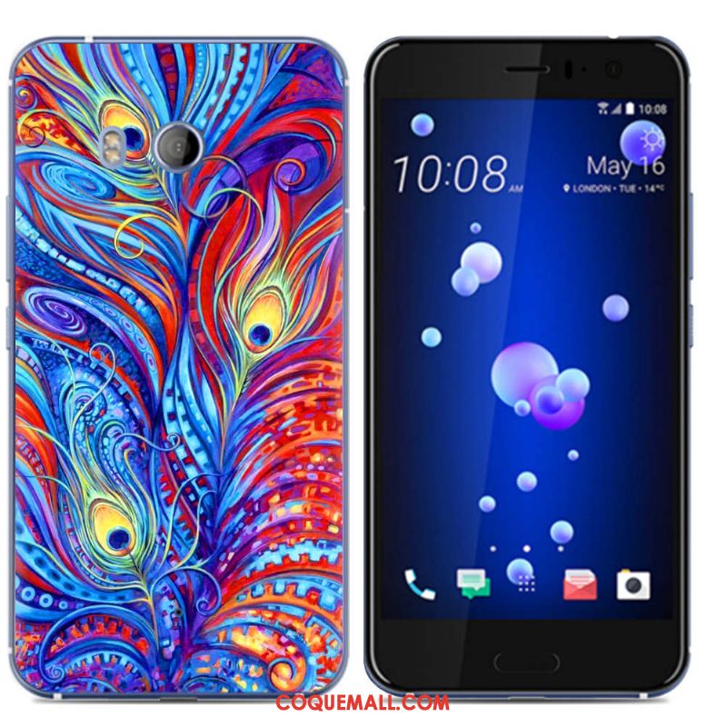 Étui Htc U11 Téléphone Portable Multicolore Créatif, Coque Htc U11 Dessin Animé Peinture