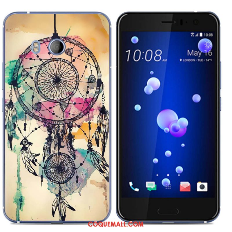 Étui Htc U11 Téléphone Portable Multicolore Créatif, Coque Htc U11 Dessin Animé Peinture