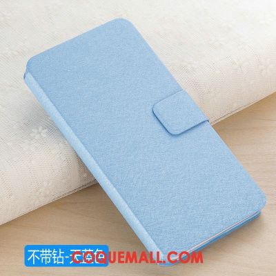 Étui Htc U12+ Bleu Protection Cuir Véritable, Coque Htc U12+ Portefeuille Tout Compris