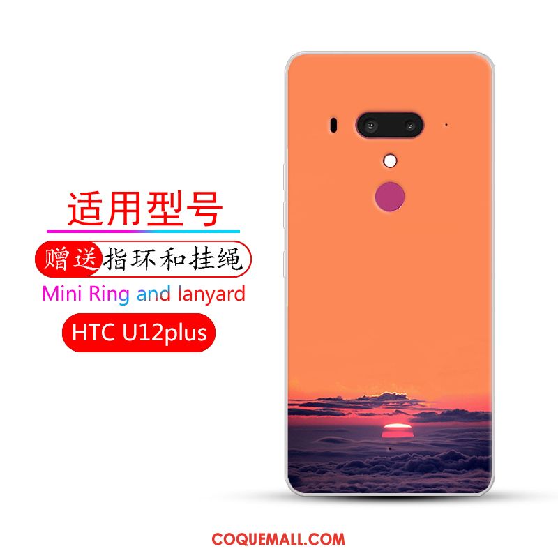 Étui Htc U12+ Couleur Dégradé Protection, Coque Htc U12+ Incassable Rouge