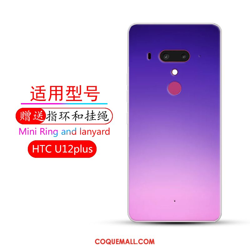 Étui Htc U12+ Couleur Dégradé Protection, Coque Htc U12+ Incassable Rouge