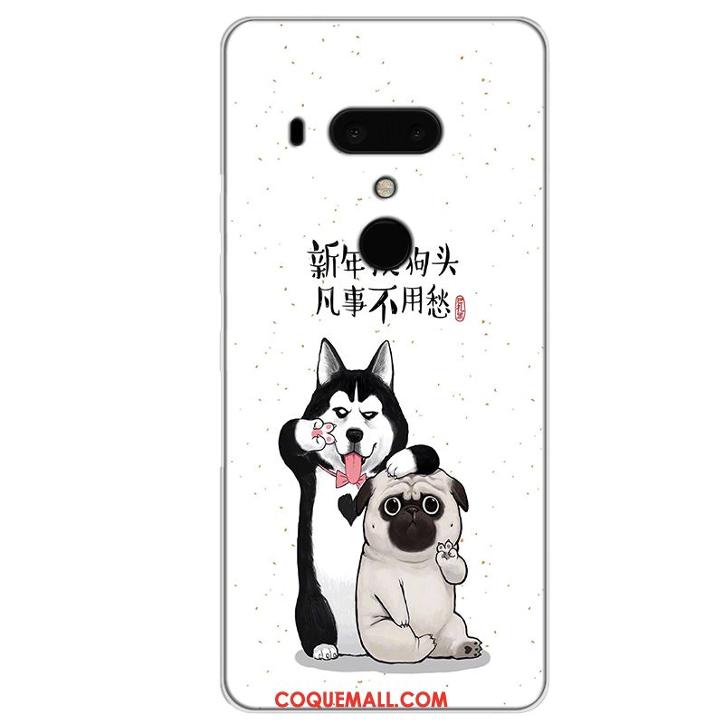 Étui Htc U12+ Dessin Animé Violet Fluide Doux, Coque Htc U12+ Protection Tout Compris