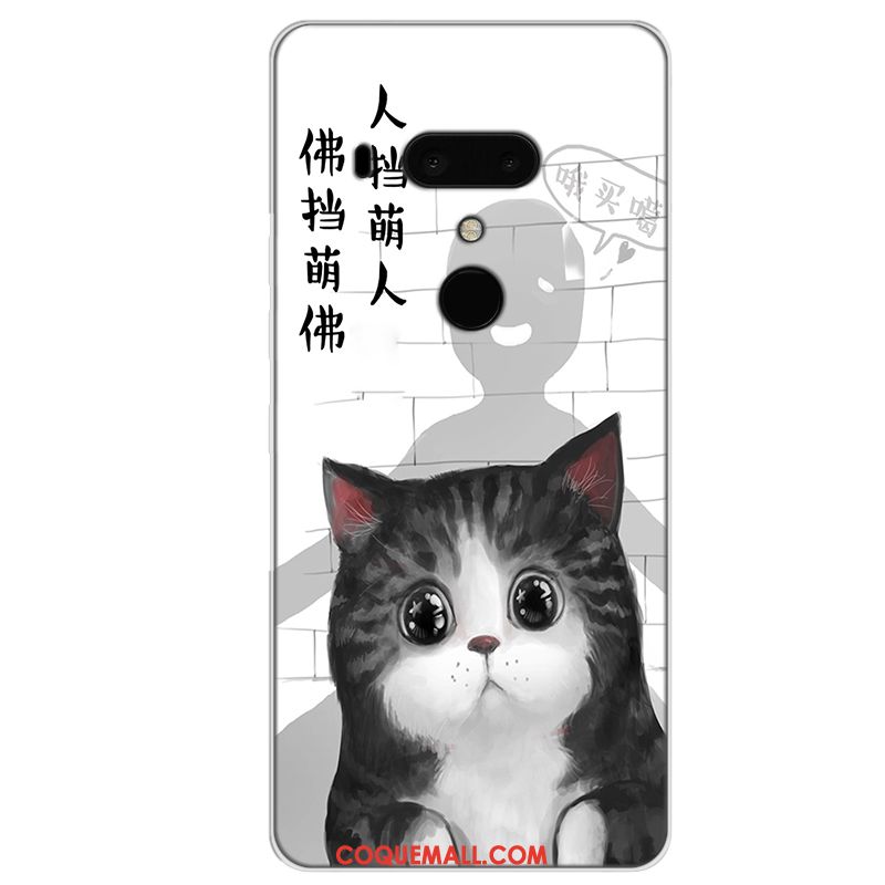 Étui Htc U12+ Dessin Animé Violet Fluide Doux, Coque Htc U12+ Protection Tout Compris