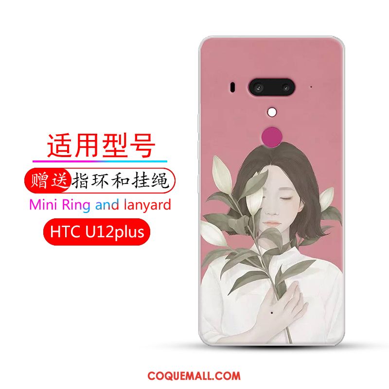 Étui Htc U12+ Incassable Fluide Doux Téléphone Portable, Coque Htc U12+ Art Dessin Animé