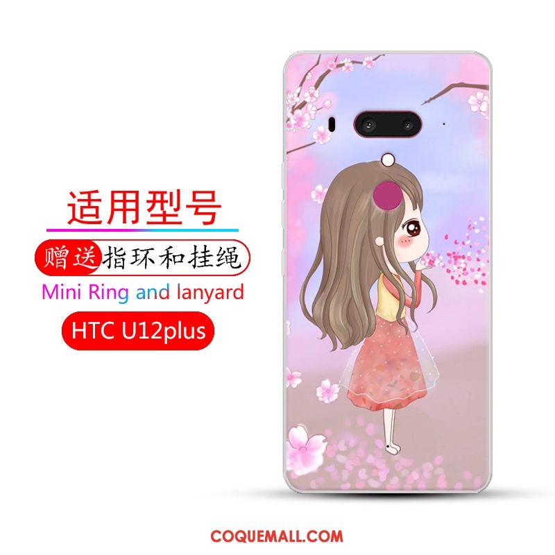 Étui Htc U12+ Incassable Fluide Doux Téléphone Portable, Coque Htc U12+ Art Dessin Animé