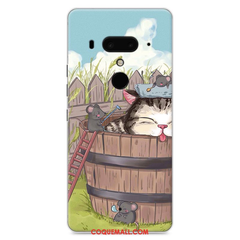 Étui Htc U12+ Peinture Dessin Animé Bordure, Coque Htc U12+ Téléphone Portable Protection Braun