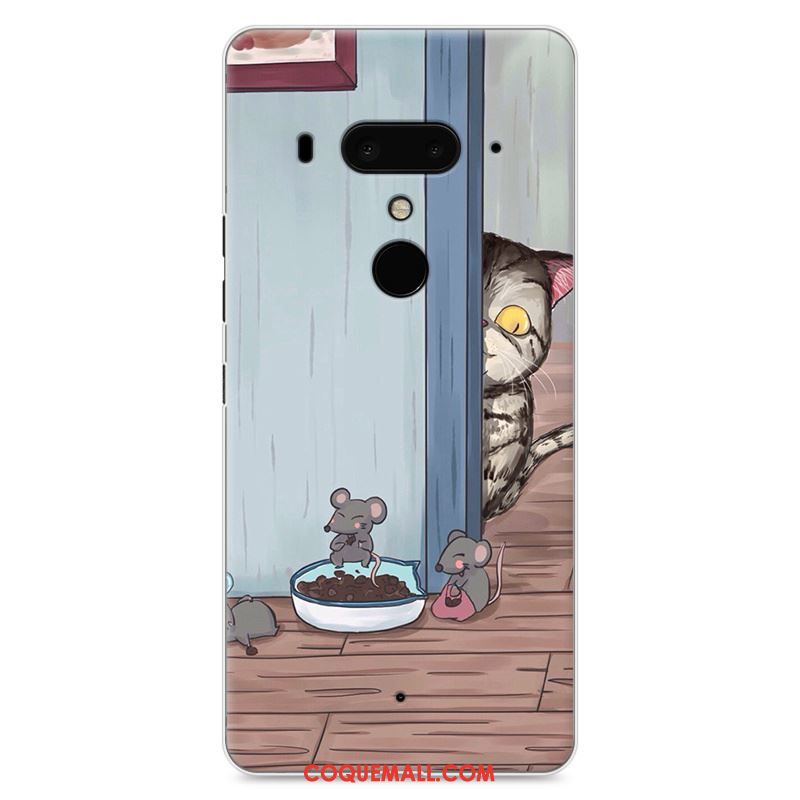 Étui Htc U12+ Peinture Dessin Animé Bordure, Coque Htc U12+ Téléphone Portable Protection Braun