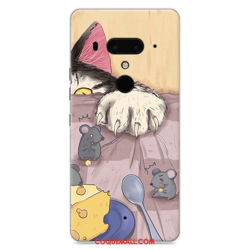 Étui Htc U12+ Peinture Dessin Animé Bordure, Coque Htc U12+ Téléphone Portable Protection Braun