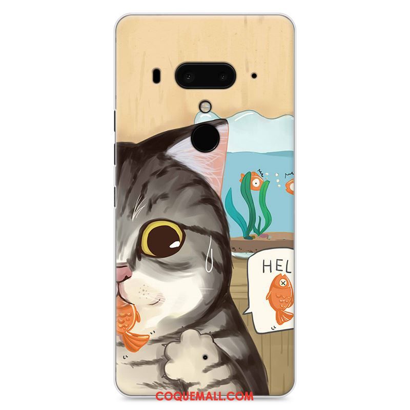 Étui Htc U12+ Peinture Dessin Animé Bordure, Coque Htc U12+ Téléphone Portable Protection Braun