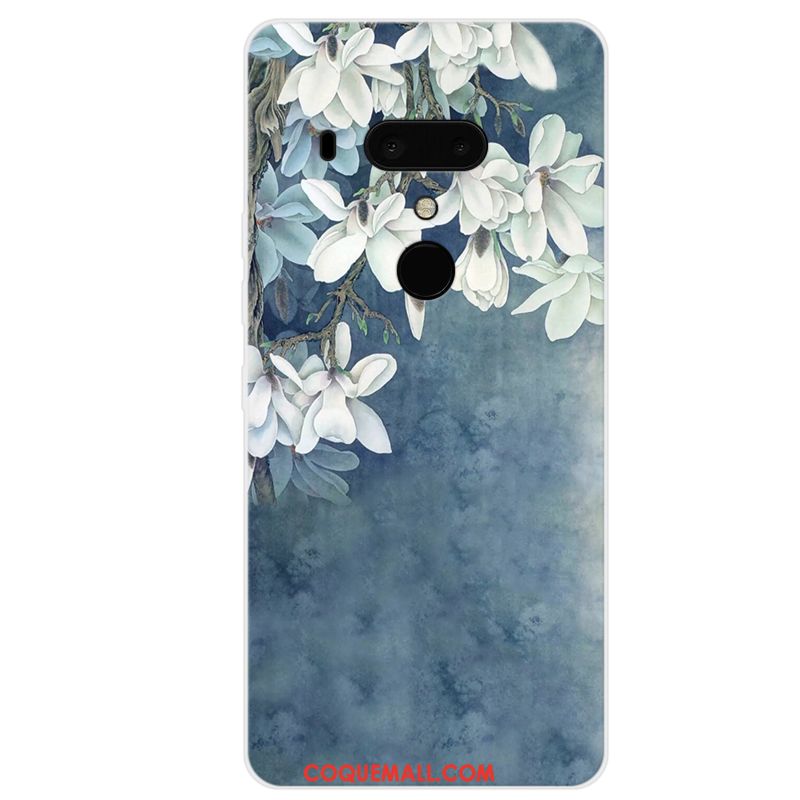 Étui Htc U12+ Personnalisé Charmant Art, Coque Htc U12+ Simple Bleu