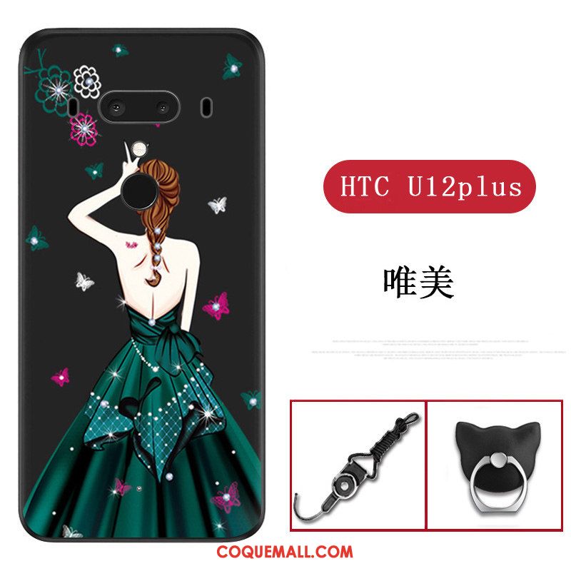 Étui Htc U12+ Protection Bleu Personnalité, Coque Htc U12+ Silicone Tendance