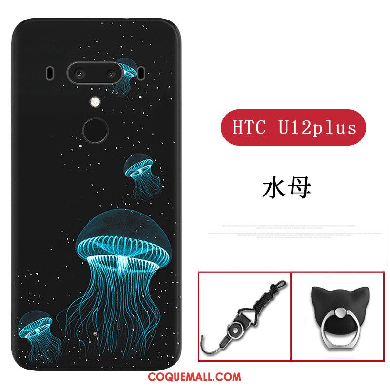 Étui Htc U12+ Protection Bleu Personnalité, Coque Htc U12+ Silicone Tendance