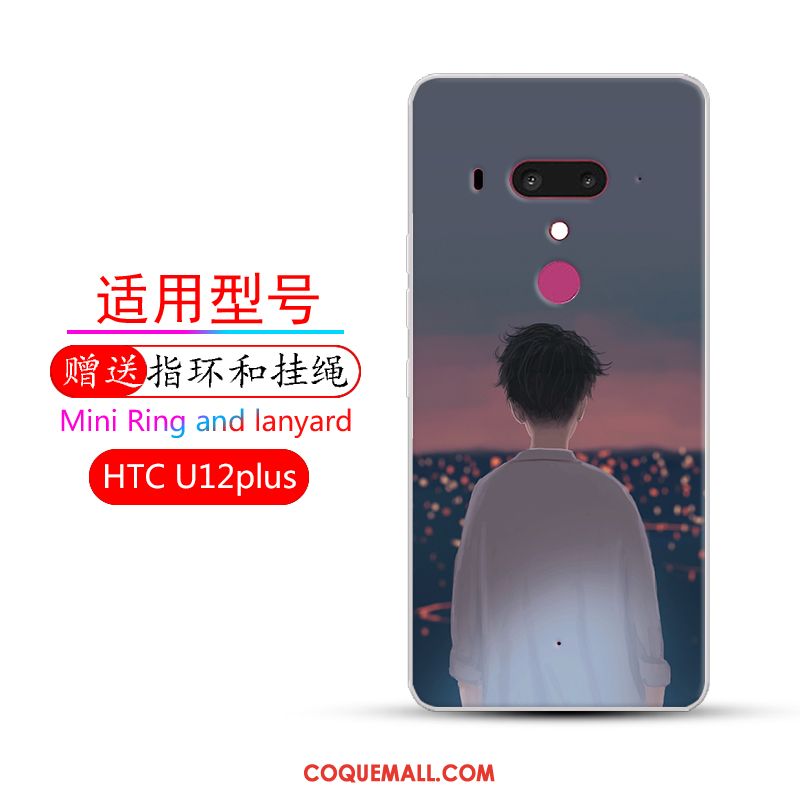 Étui Htc U12+ Tout Compris Incassable Créatif, Coque Htc U12+ Protection Fluide Doux