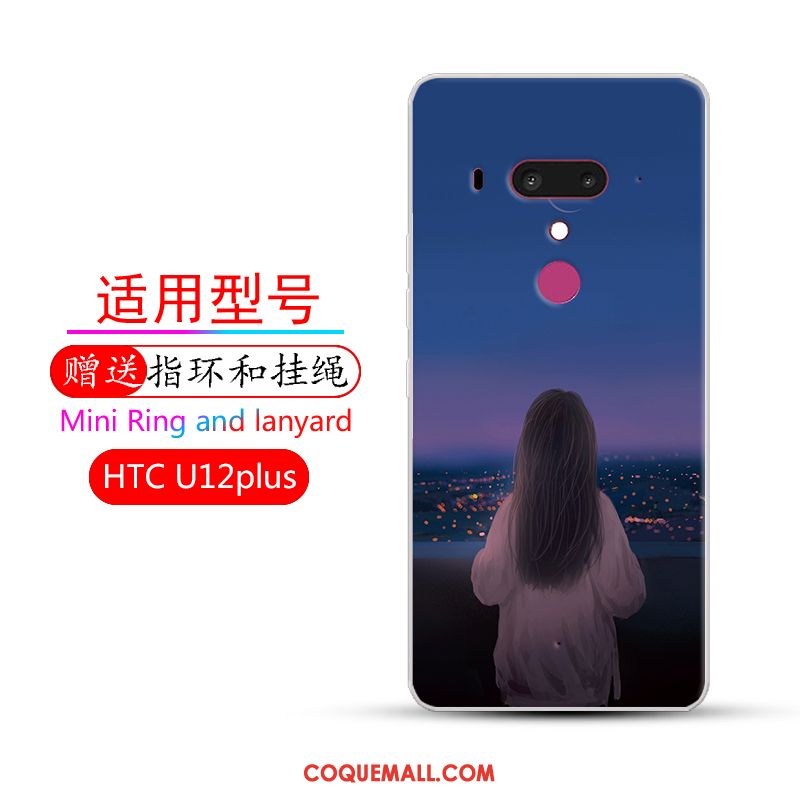 Étui Htc U12+ Tout Compris Incassable Créatif, Coque Htc U12+ Protection Fluide Doux