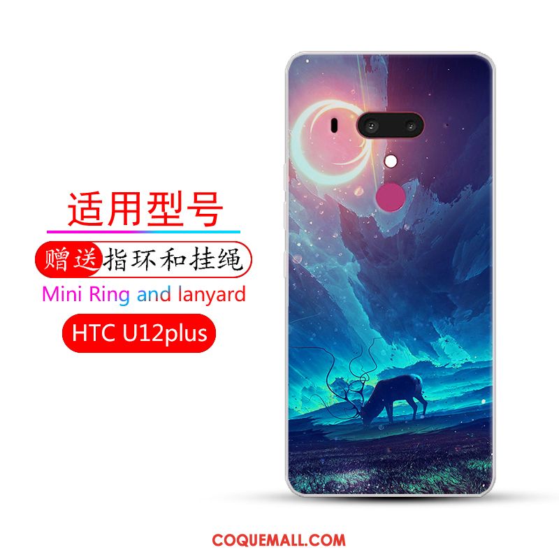 Étui Htc U12+ Tout Compris Incassable Créatif, Coque Htc U12+ Protection Fluide Doux