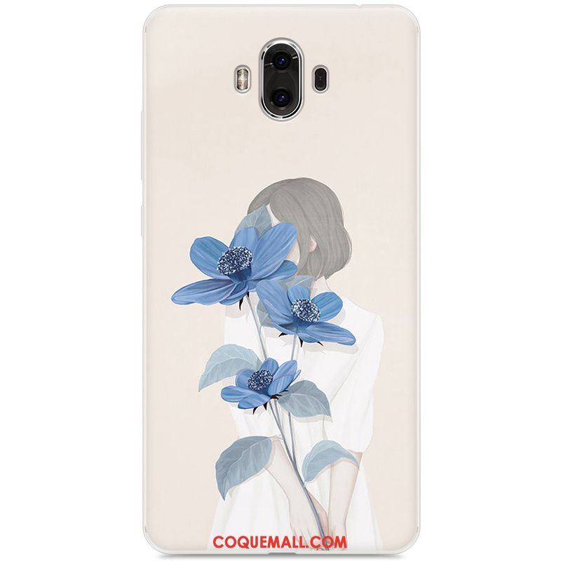 Étui Huawei Mate 10 Art Frais Fluide Doux, Coque Huawei Mate 10 Bleu Téléphone Portable