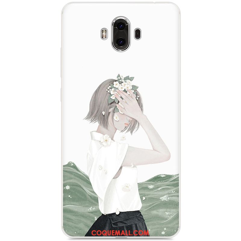 Étui Huawei Mate 10 Art Frais Fluide Doux, Coque Huawei Mate 10 Bleu Téléphone Portable