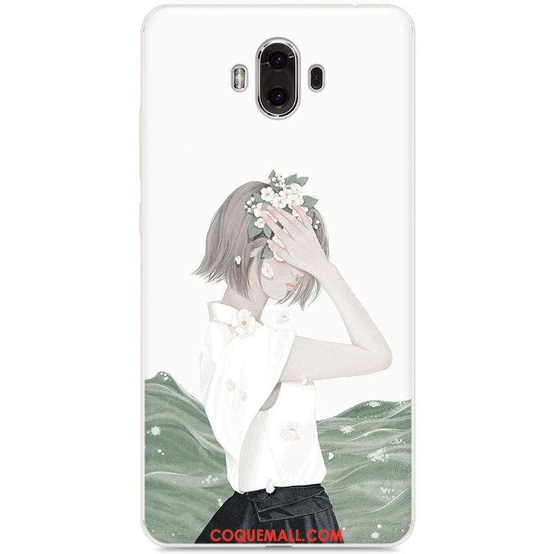 Étui Huawei Mate 10 Art Frais Fluide Doux, Coque Huawei Mate 10 Bleu Téléphone Portable