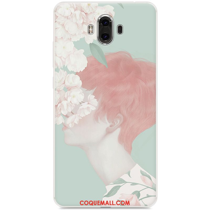 Étui Huawei Mate 10 Art Frais Fluide Doux, Coque Huawei Mate 10 Bleu Téléphone Portable