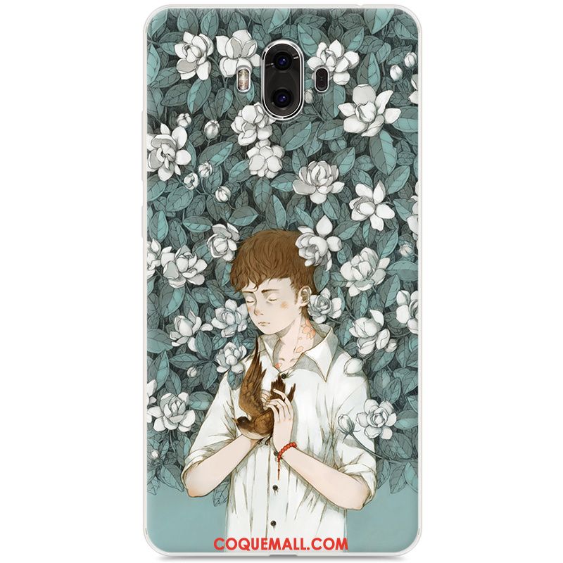 Étui Huawei Mate 10 Art Frais Fluide Doux, Coque Huawei Mate 10 Bleu Téléphone Portable