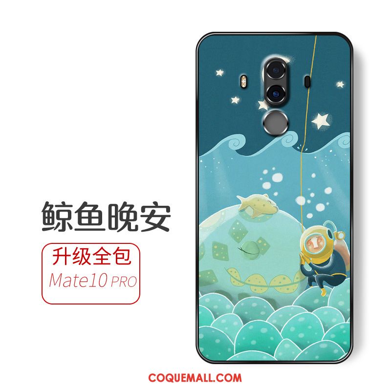Étui Huawei Mate 10 Bleu Téléphone Portable Fluide Doux, Coque Huawei Mate 10 Tout Compris Incassable