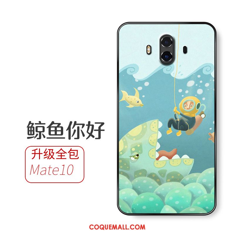 Étui Huawei Mate 10 Bleu Téléphone Portable Fluide Doux, Coque Huawei Mate 10 Tout Compris Incassable