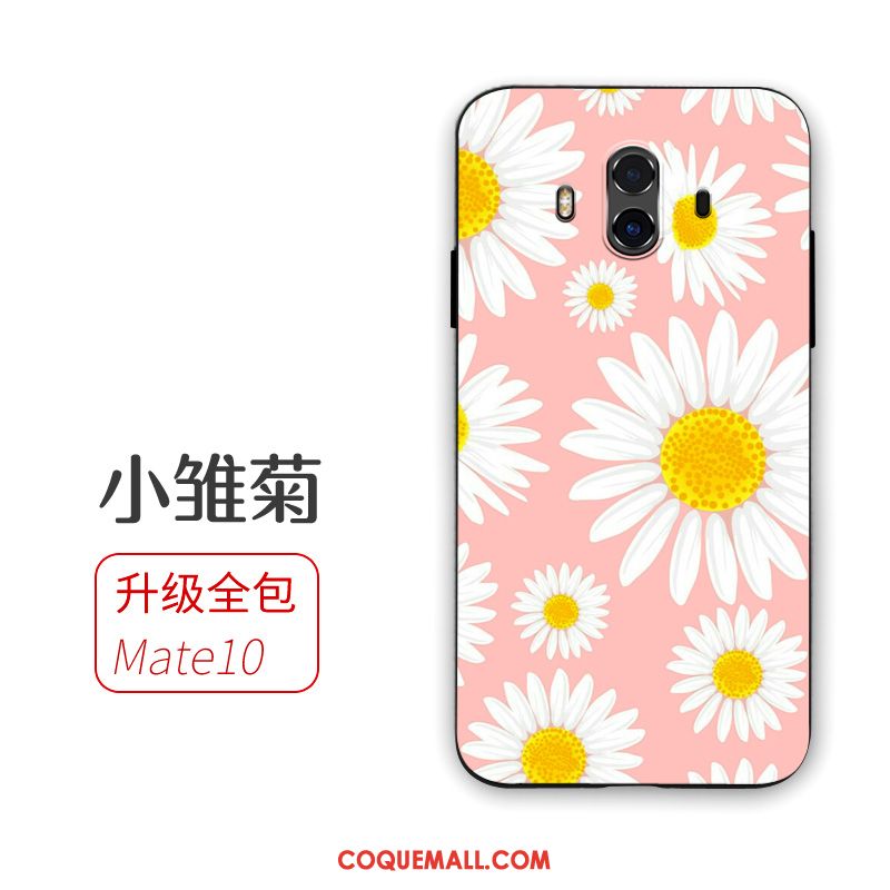 Étui Huawei Mate 10 Bordure Protection Rose, Coque Huawei Mate 10 Silicone Incassable