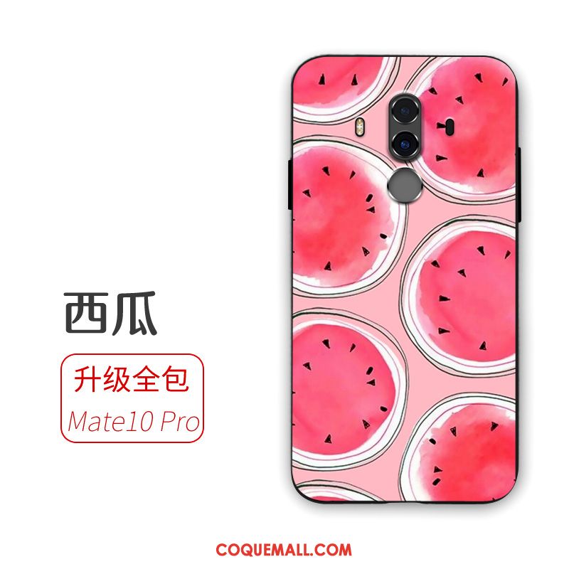 Étui Huawei Mate 10 Bordure Protection Rose, Coque Huawei Mate 10 Silicone Incassable