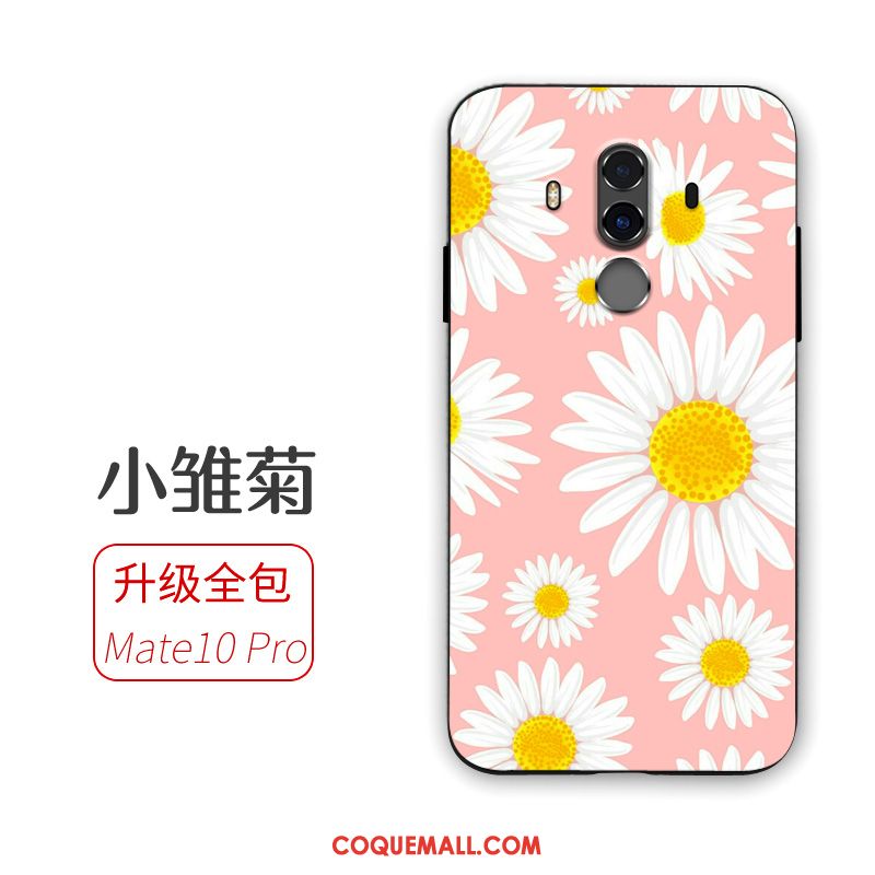 Étui Huawei Mate 10 Bordure Protection Rose, Coque Huawei Mate 10 Silicone Incassable