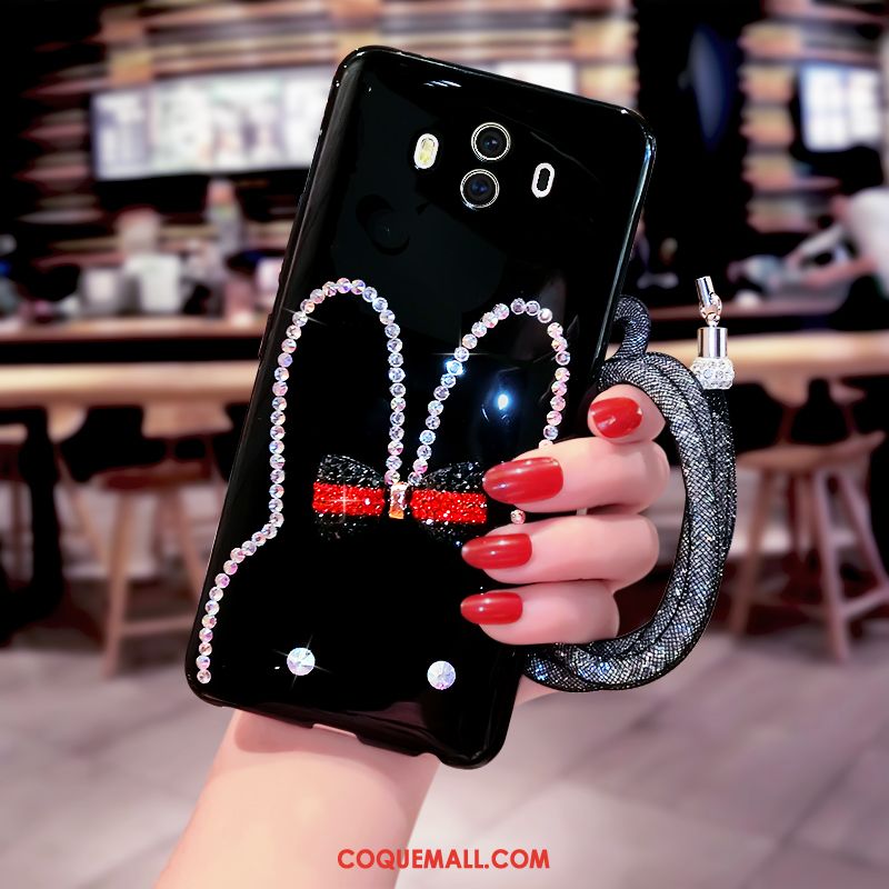 Étui Huawei Mate 10 Cool Strass Noir, Coque Huawei Mate 10 Téléphone Portable