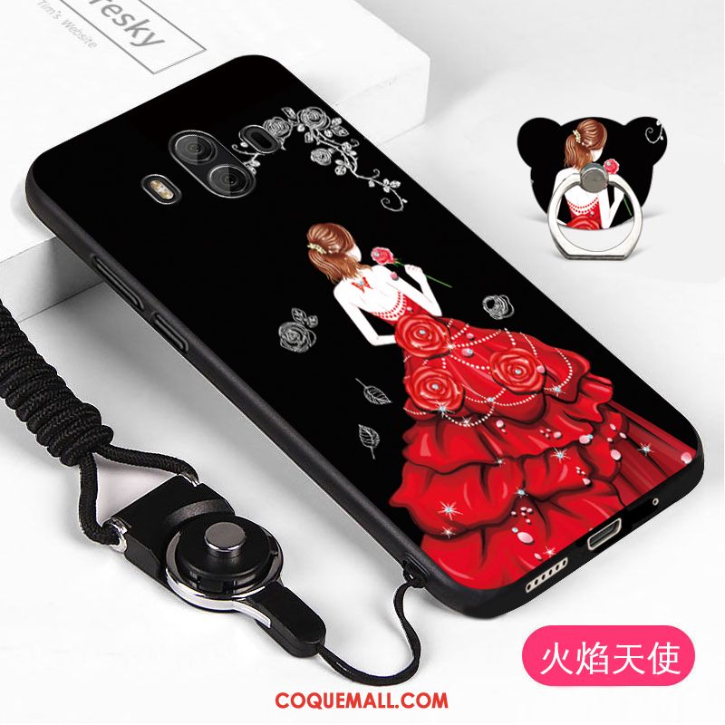 Étui Huawei Mate 10 Cou Suspendu Rose Téléphone Portable, Coque Huawei Mate 10 Protection Ornements Suspendus