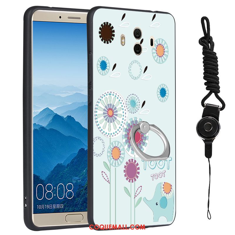 Étui Huawei Mate 10 Cou Suspendu Silicone Téléphone Portable, Coque Huawei Mate 10 Anneau Support