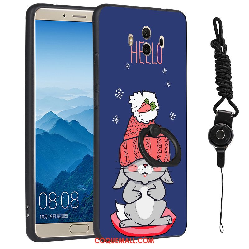 Étui Huawei Mate 10 Cou Suspendu Silicone Téléphone Portable, Coque Huawei Mate 10 Anneau Support