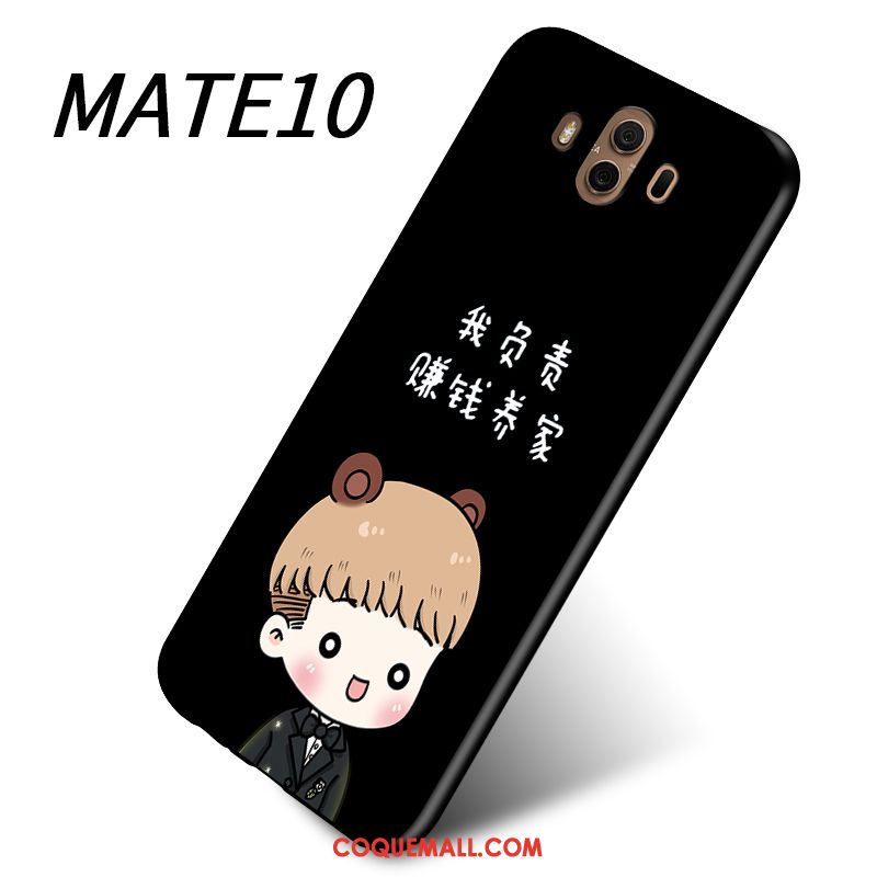 Étui Huawei Mate 10 Dessin Animé Noir Téléphone Portable, Coque Huawei Mate 10