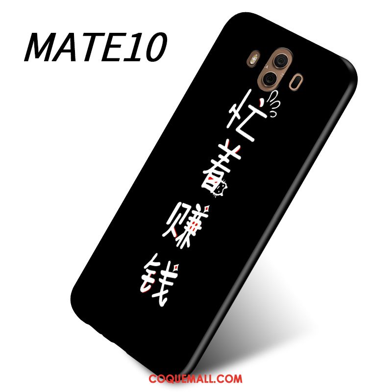 Étui Huawei Mate 10 Dessin Animé Noir Téléphone Portable, Coque Huawei Mate 10