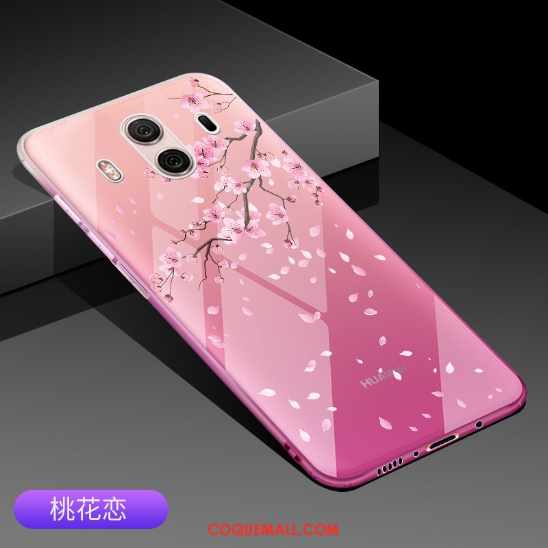 Étui Huawei Mate 10 Dégradé Rose Tendance, Coque Huawei Mate 10 Protection Téléphone Portable