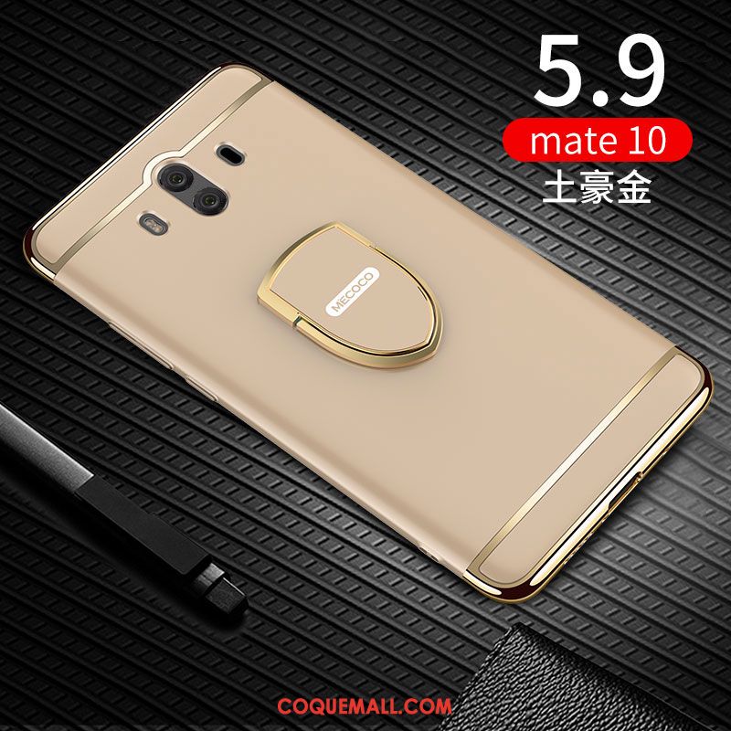 Étui Huawei Mate 10 Délavé En Daim Noir Difficile, Coque Huawei Mate 10 Téléphone Portable