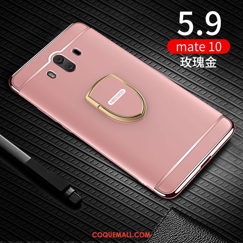 Étui Huawei Mate 10 Délavé En Daim Noir Difficile, Coque Huawei Mate 10 Téléphone Portable