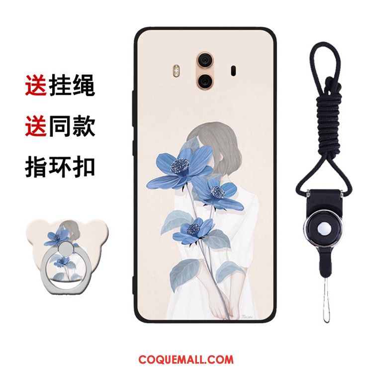 Étui Huawei Mate 10 Fluide Doux Incassable Silicone, Coque Huawei Mate 10 Téléphone Portable Bleu